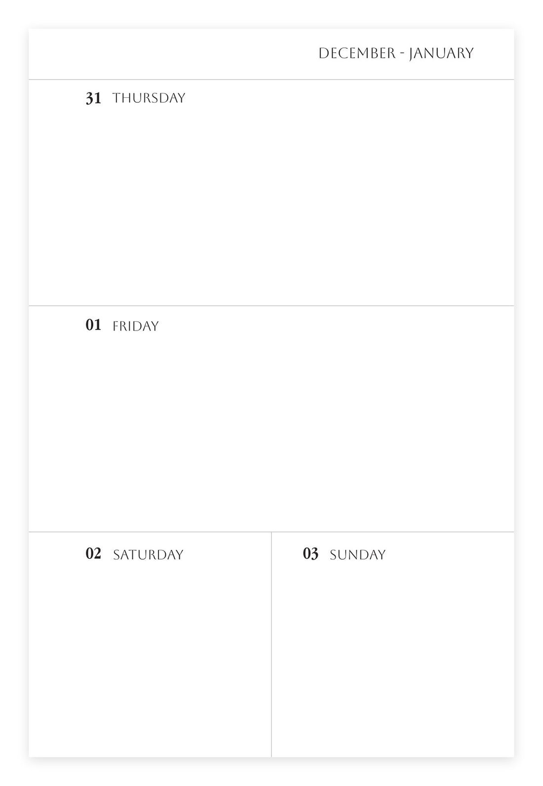 Semanal (en blanco)
